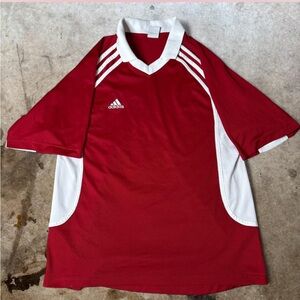Adidas Red Y2K Collared Jersey